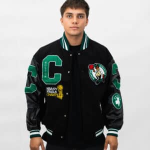 Chaqueta Varsity Retro Celtics Negra