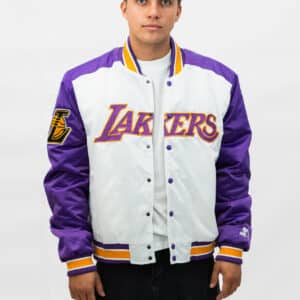 Chaqueta Varsity Retro Lakers Blanca